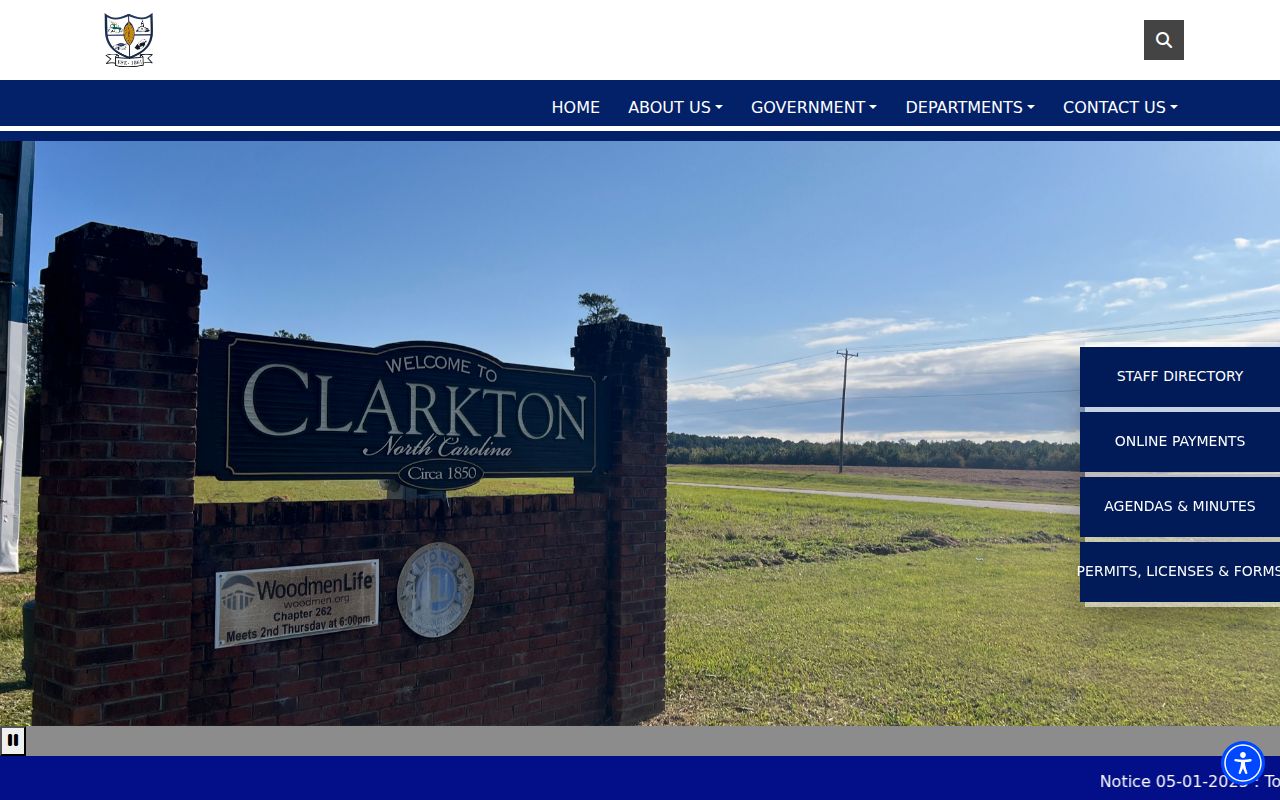 Clarkton court docket town-government context, not a court portal