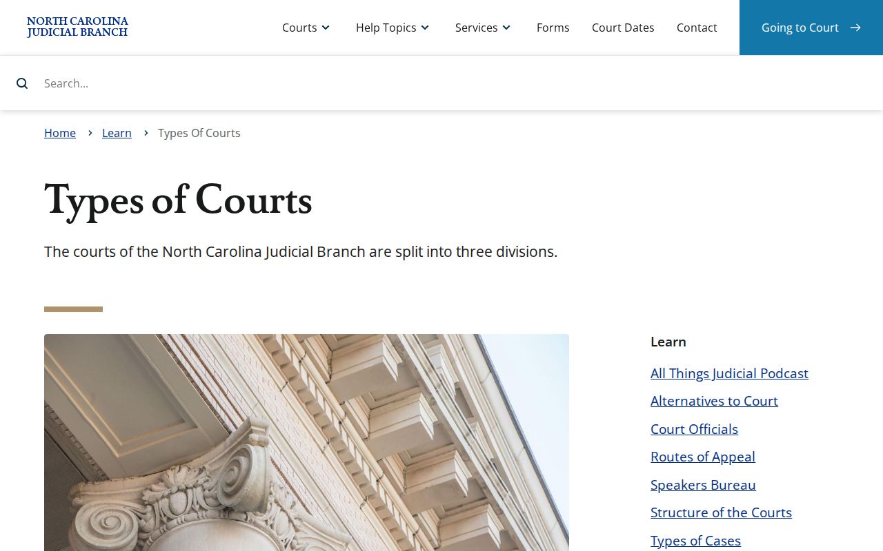 Bladen County court docket and state court structure information