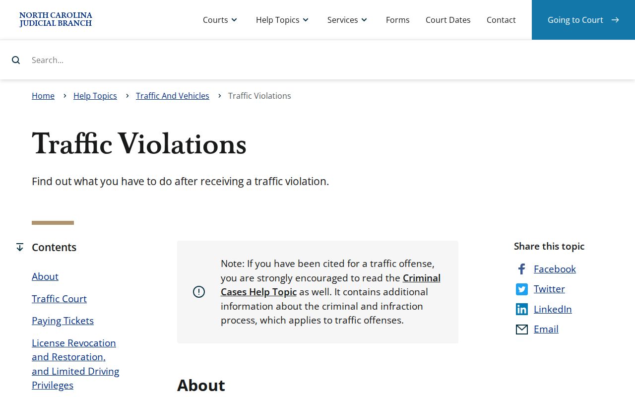 Bladen County traffic court records North Carolina traffic violations source